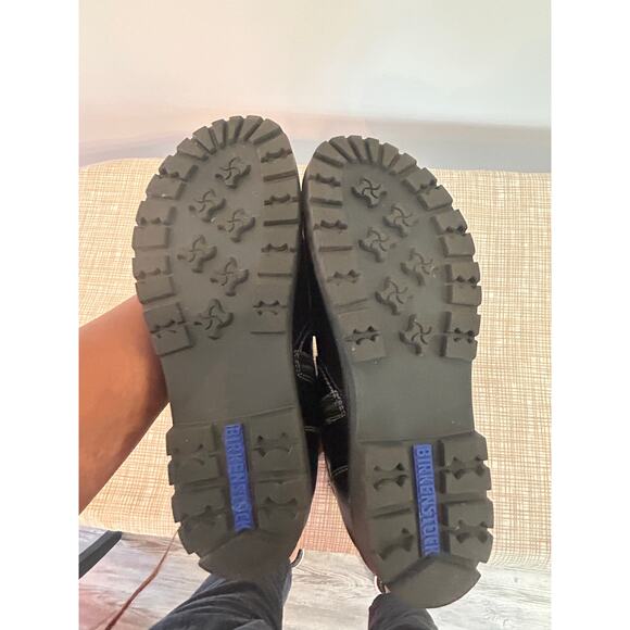 Birkenstock Stowe Black Leather Moto Boots –Women’s 7 / EU 38 – Made in Portugal - Picture 4 of 7